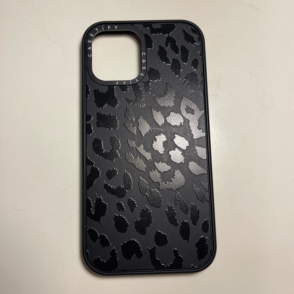 Casetify black leopard case for iPhone 12 Pro Max!